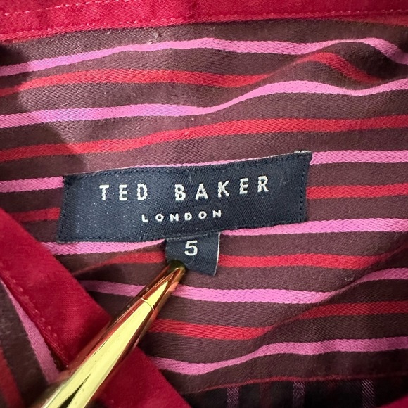 Ted Baker Men Slim Fit Flip Cuff Shirt Casual Formal Shirt Size 5 / US XL - Picture 7 of 9